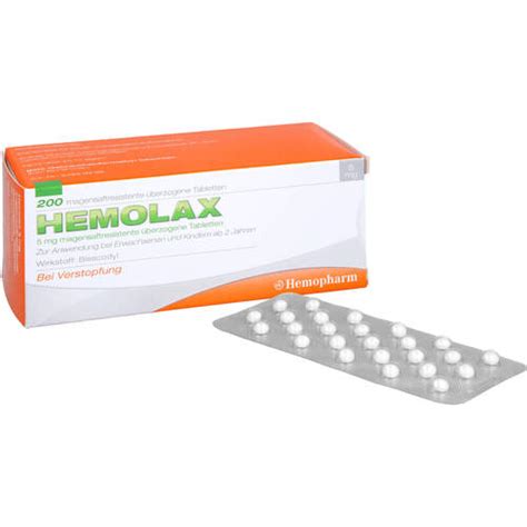 HEMOLAX 5mg magensaftresistente überzogene Tabletten ab {PRICE}€