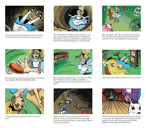 Alice In Wonderland Story Board On Behance