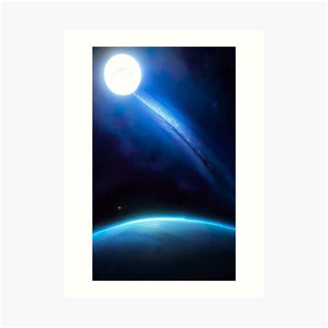 Blue Planet In A Galaxy Far Far Away Art Print For Sale By