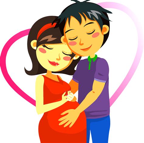 Cartoon Of Pregnant Woman Group Couple Clip Mujer Embarazada Dibujos