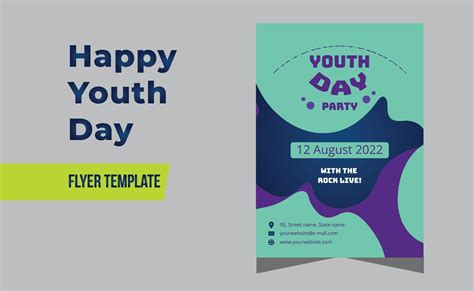 Happy Youth Day Modern Party Flyer Brochure Greeting Card 3068559