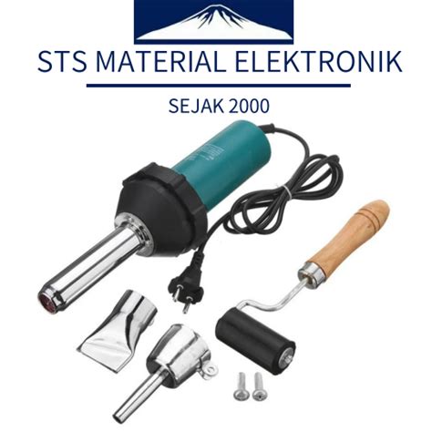 Jual V W Hot Air Torch Plastic Welding Gun With Nozzle Roller Heat Gun Kit Welding Tool