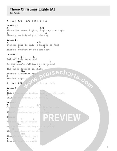 Those Christmas Lights Chords PDF (Relate Church) - PraiseCharts