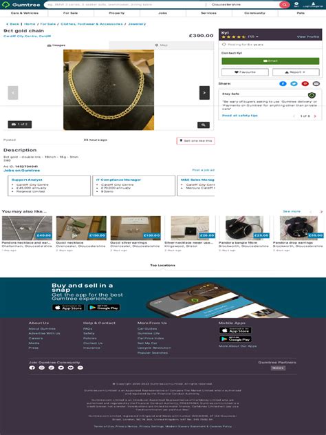 9ct Gold Chain - in Cardiff City Centre, Cardiff - Gumtree | PDF