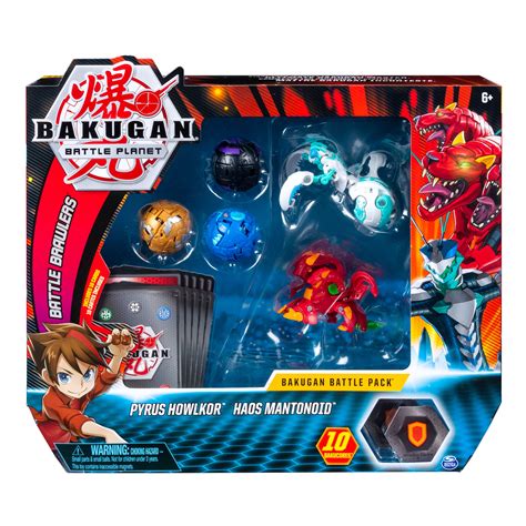 Bakugan, Battle Pack 5-Pack, Pyrus Howlkor and Haos Mantonoid ...