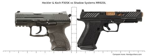 Heckler Koch P Sk Vs Shadow Systems Mr L Size Comparison Handgun