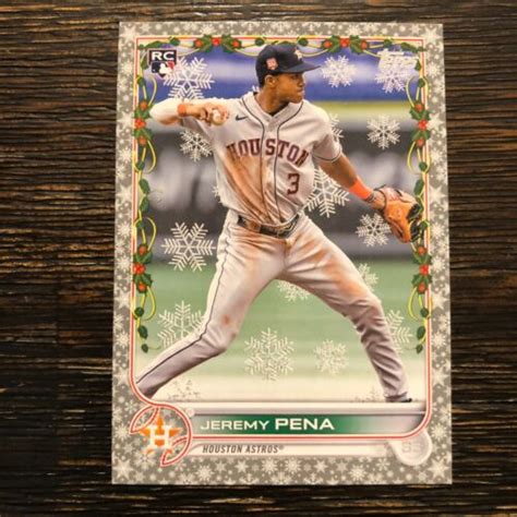 Topps Holiday Jeremy Pena Rc Hw Metallic Snowflake Parallel