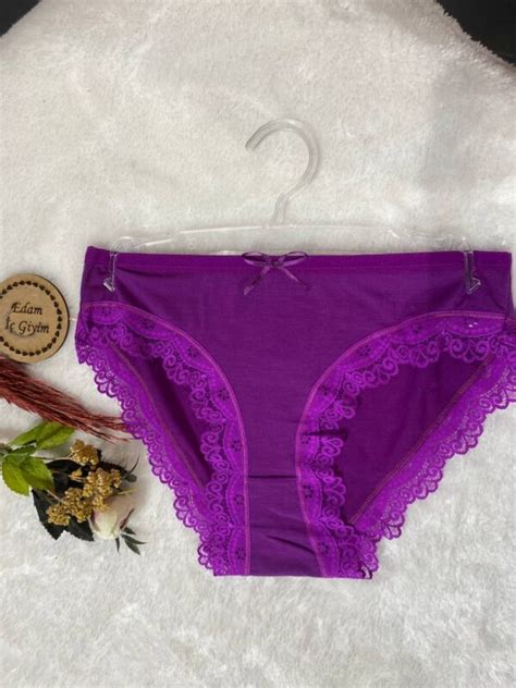 Dantelli Pamuklu Kuma Bikini Kad N K Lot Edam I Giyim