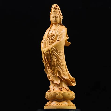 Est Tua De Madeira De Buda Guanyin De Feng Shui Cm Cole O De