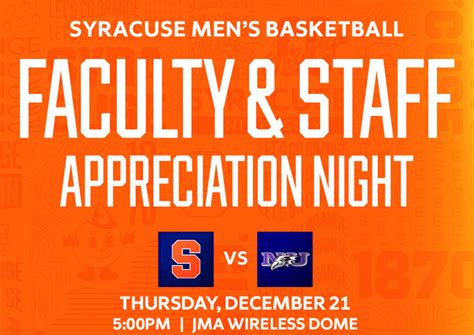 Discounted Tickets Offered To Faculty And Staff For Dec 21 Men’s Basketball Game — Syracuse