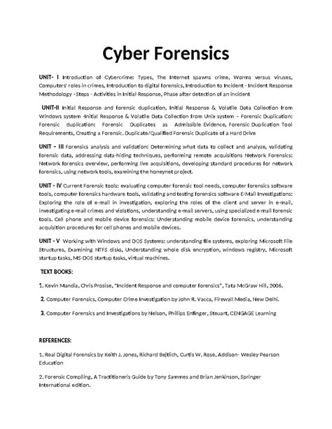 643734154 Cyber Forensics Unit 1 Notes 1 Docx Cyber Forensics UNIT I