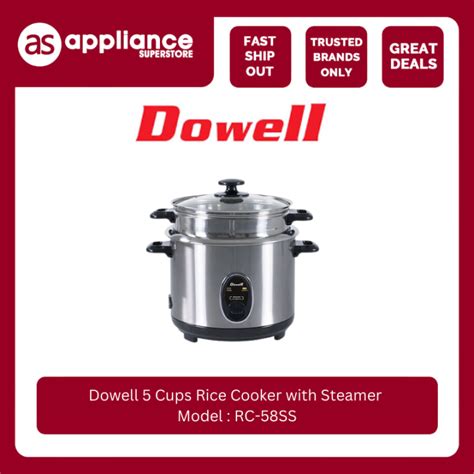 Dowell 5 Cups Rice Cooker With Steamer RC 58SS Lazada PH