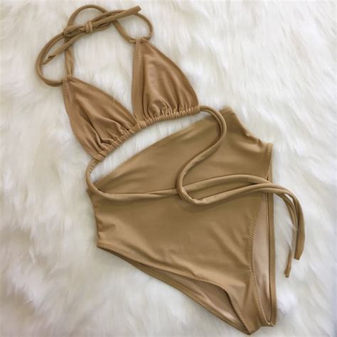 Nude Bathing Suit Etsy