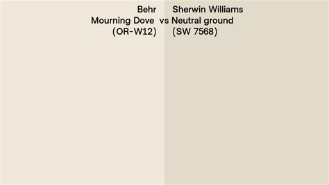 Behr Mourning Dove OR W12 Vs Sherwin Williams Neutral Ground SW 7568