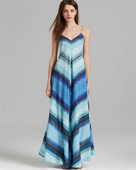 Lyst Twelfth Street Cynthia Vincent Maxi Dress Braided Tie Dye In Blue