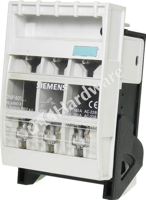 PLC Hardware: Siemens 3NP4010-0CH01 Fuse Switch Disconnector, 3 Poles, 160A