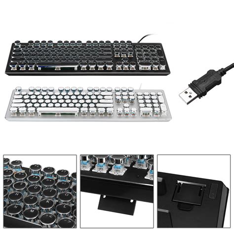 Keys Outemu Blue Switch Mechanical Keyboard Aluminium Alloy Plate Abs Keycaps Wired Rgb Hot