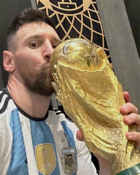 Messi Kissing The Soccer World Cup Trophy Stable Diffusion Openart