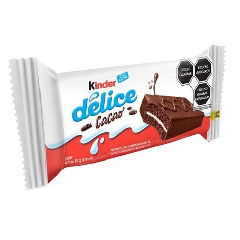 Pastelito Kinder Delice Cobertura A Base De Cacao Con Relleno A Base De