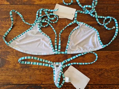 New Wicked Weasel Sheer Vision Micro Bikini Bottom Xs Tri Top Xl Picclick Au