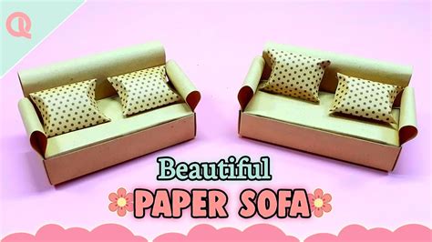 Origami Sofa How To Make A Paper Sofa Diy Miniature Sofa Youtube