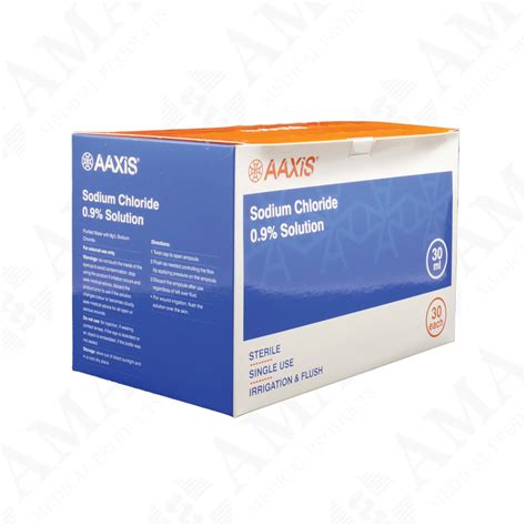Aaxis Sodium Chloride Irrigation Solution 09 30ml Ampoules