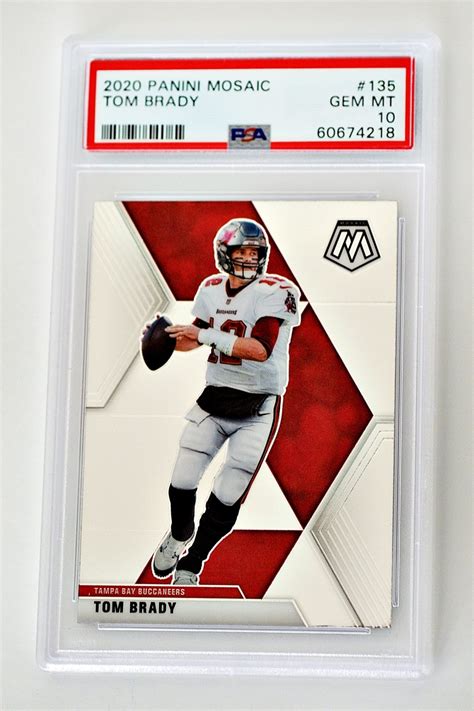 Slabbed And Graded Panini Tom Brady Mosaic Card Gem Mint