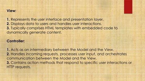 Ppt Introduction To Asp Net Core Mvc And The Mvc Pattern Powerpoint