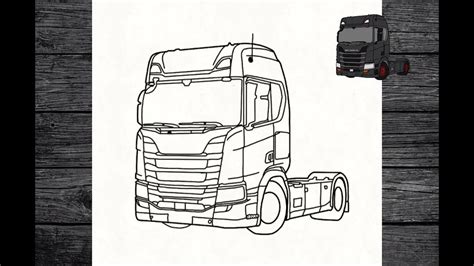 Cara Menggambar Truk Scania Mudah How To Draw Scania Truck Easy Step