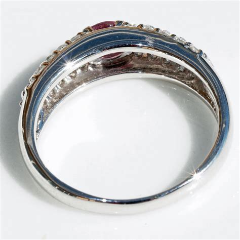 Pink Saphire Brilliant Ring 900 Platinum 050 Ct Twsi Hot Pink Great