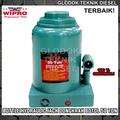 Jual WIPRO Dongkrak Botol Hidrolik 50 Ton Hydraulic Bottle Jack 50000