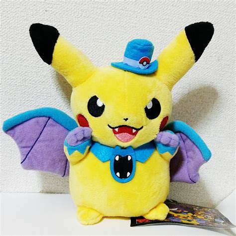 ポケモン ぬいぐるみ 仮装ピカチュウ・ゴルバット マスコット ポケモンセンター ピカチュウ ゴルバット タグ付き ハロウィン の落札情報詳細