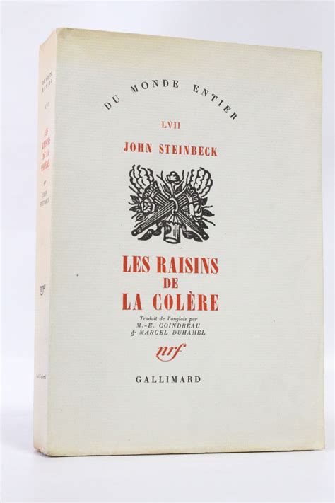 Steinbeck Les Raisins De La Col Re Edition Originale Edition