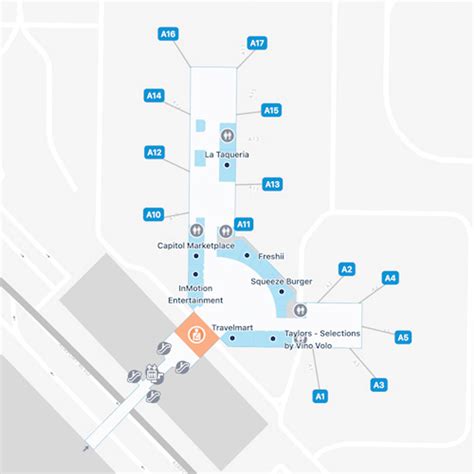 Sacramento Airport Map | SMF Terminal Guide