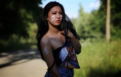 Wallpaper Look Girl Face Background Model Hair Brunette Lips For Mobile And Desktop