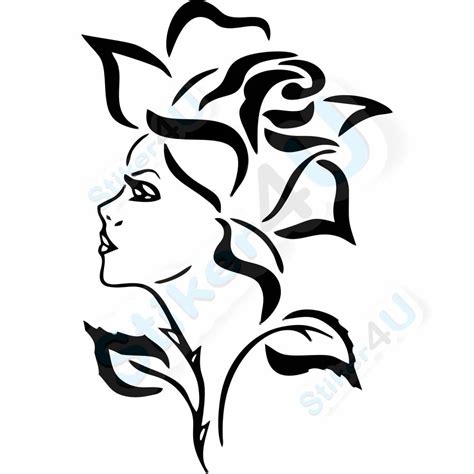 Стикер за жени Цветя с две пеперуди Stiker4u