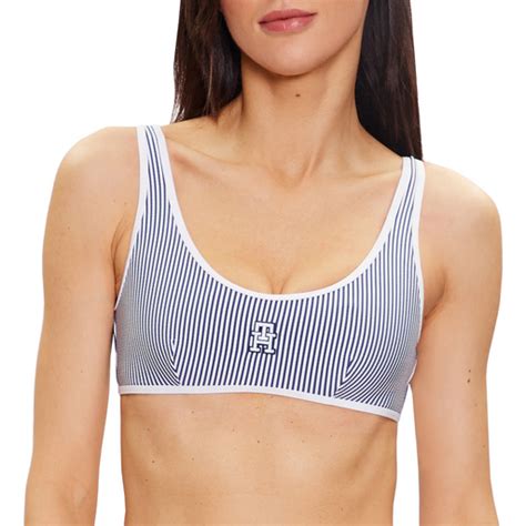 Tommy Hilfiger Women Blue Striped Bikini Top ONLY BRANDS MALTA