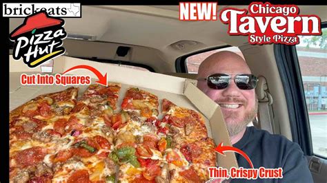 Pizza Hut New Chicago Tavern Style Pizza Review But Why Do They Cut