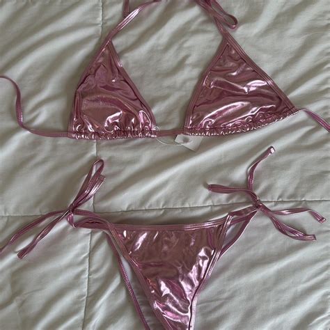 Metallic Pink Bikini Brand New With Tags On Depop