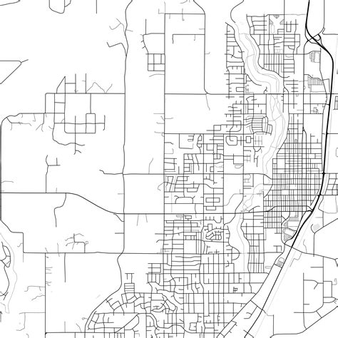Redmond Map Print Redmond Map Poster Wall Art Or City Map Oregon