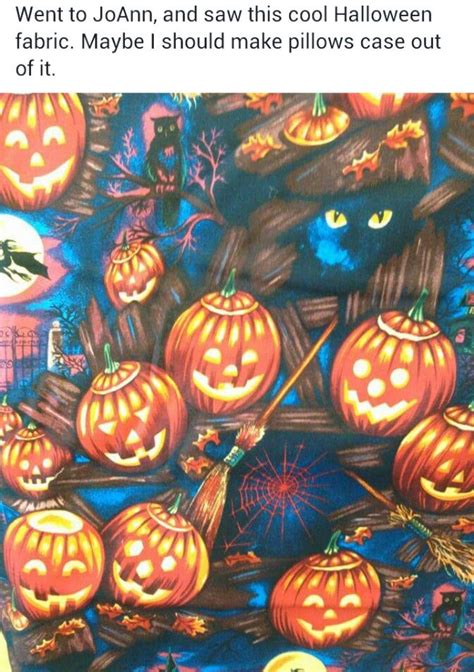 Went to JoAnn, and saw this cool Halloween fabric. Maybe I should make ...