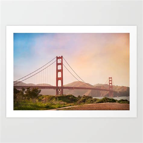 Golden Gate Bridge Art Print by 17 Mile Print Shop | Society6