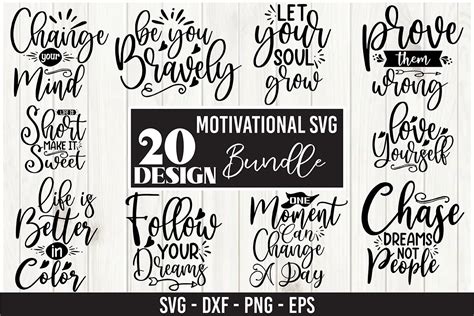 Motivational Svg Bundle Graphic By Creativemomenul Creative Fabrica