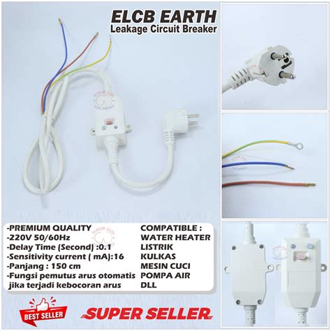 Jual Kabel Water Heater Elcb Pengaman Anti Kontak Water Heater Multi