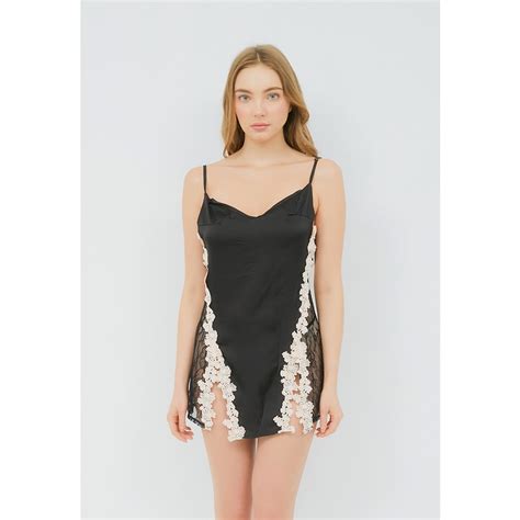 Jual Lest Official Diana Satin Chemises Lingerie Dress Set Shopee