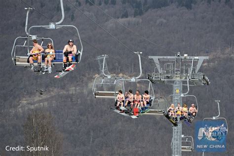 Coolest Skiing Russians Set Bikini Skiing Wrcord Going Down Slopes In Olympics