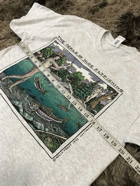Vintage Vintage The Perils Of Nude Flyfishing Tee Gem