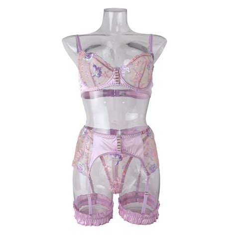 Wholesale New Style Sexy Lingerie Women S Set With Floral Embroidery