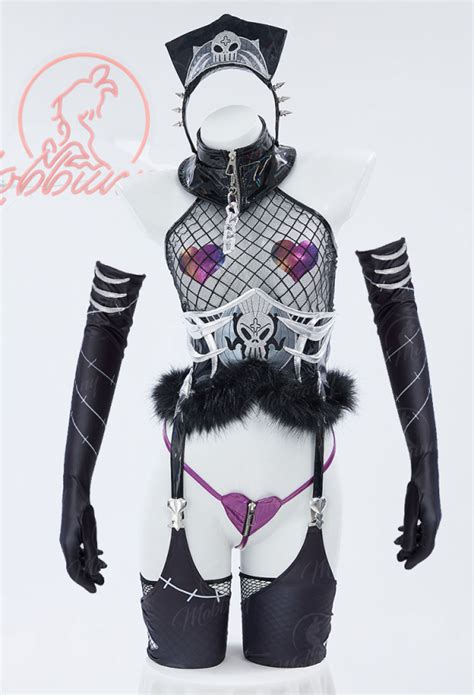 Women Nurse Hina Derivative Sexy Lingerie Mesh Top Panty Set With Headband And Waist Belt