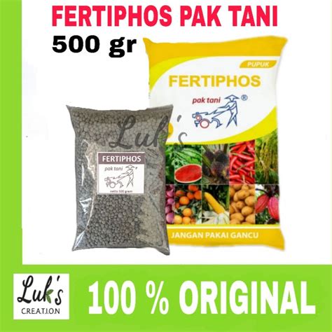 Jual PUPUK FERTIPHOS PAK TANI HITAM 500 GR SP TSP Pupuk Fosfat Shopee